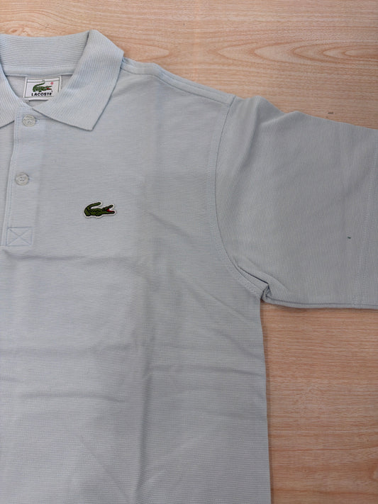 Polo Lacoste in cotone mezza manica con bottoncini e logo ricamato lateralmente unisex