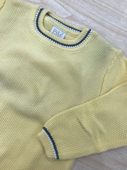 Maglione Paz Rodriguez in filo giallo manica lunga