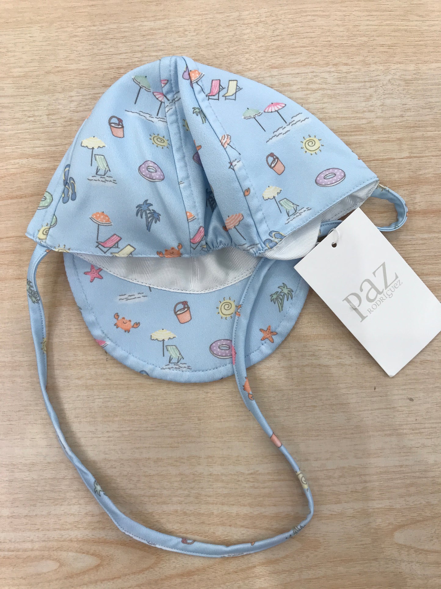 Cappello mare Paz Rodriguez con visiera rigida e laccio con disegnini colorati