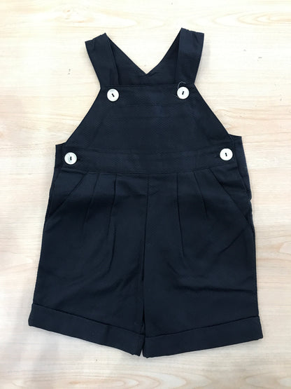 Salopette Le Guinol in cotone blu scuro con bretelle