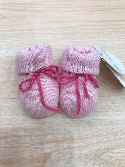 Babbucce Le Dodò in filo rosa con fiocco fucsia