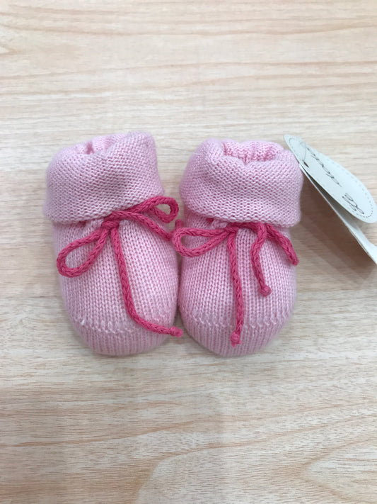 Babbucce Le Dodò in filo rosa con fiocco fucsia