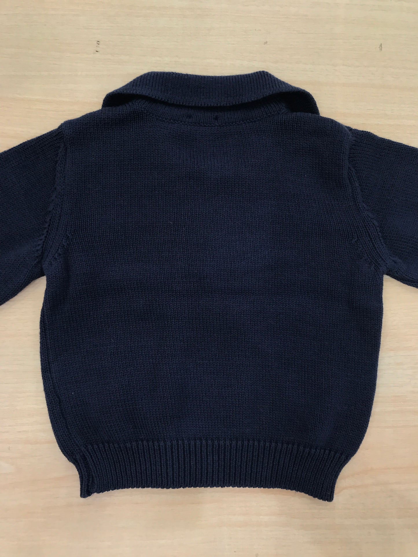 Cardigan Coccodè in filo blu scuro con piccoli bottoncini
