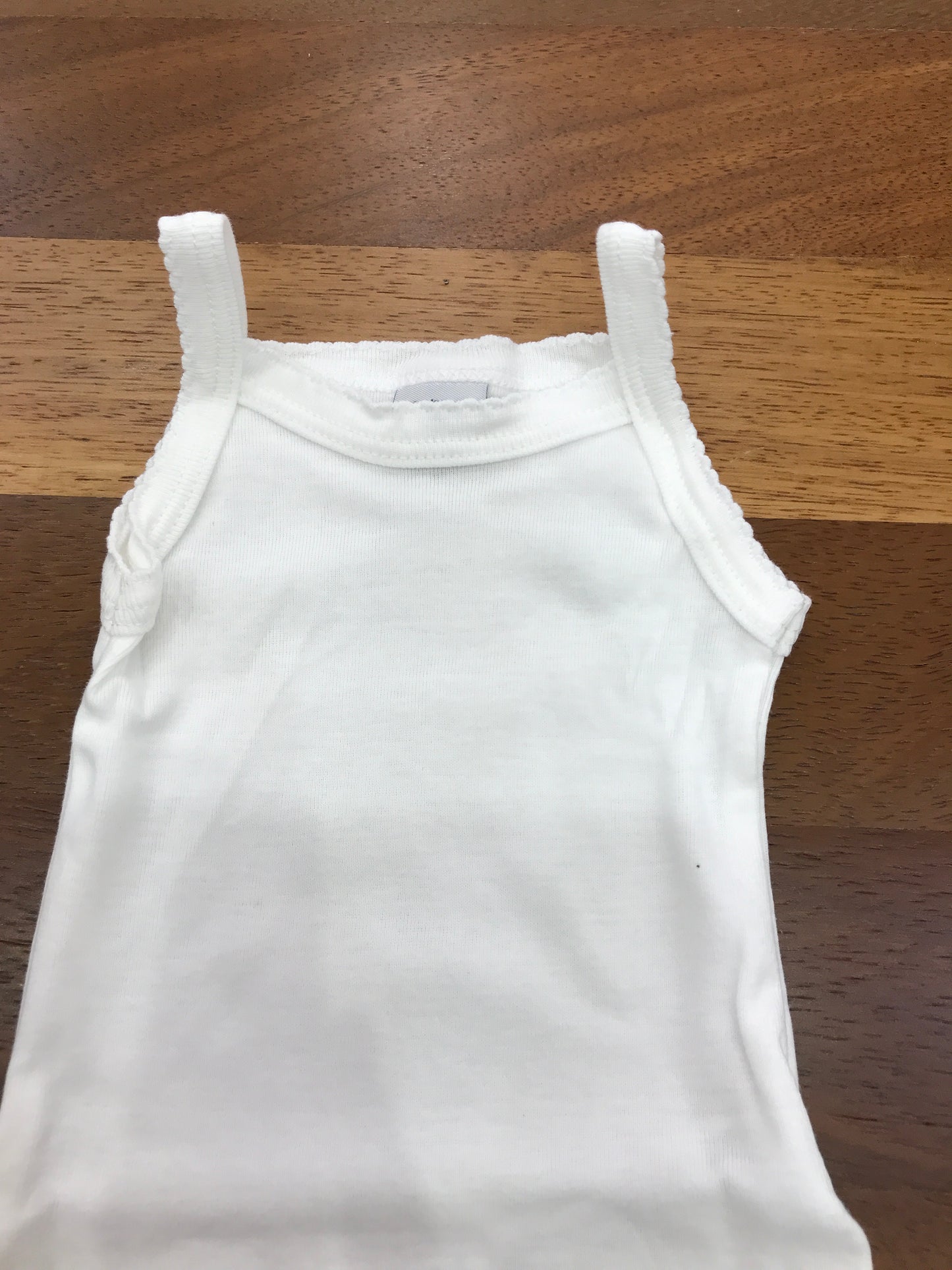 Body Petit Bateau coppia con bretelle  bianco di cotone