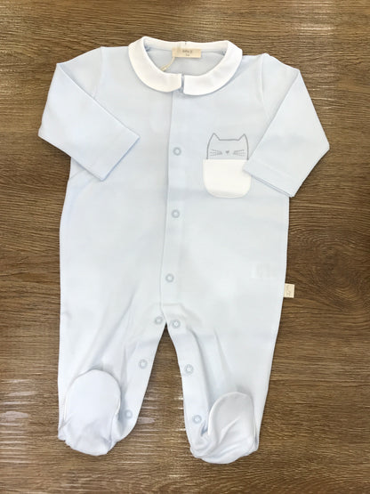 Tutina Baby Gi in cotone con gattino laterale