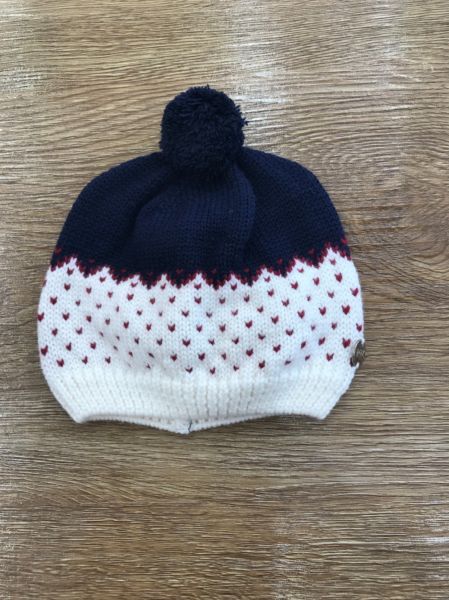 Cappello Paz Rodriguez in lana con pon pon e piccoli ricami