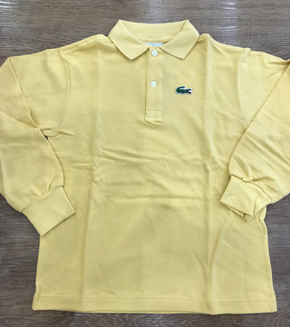 Polo Lacoste manica lunga con polsini e bottoncini
