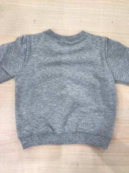 Felpa Jo Milano in cotone manica lunga grigia con simpatico disegno sul davanti