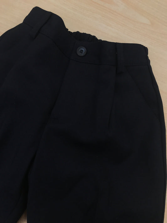 Pantalone Le Guinol blu scuro con elastico in vita