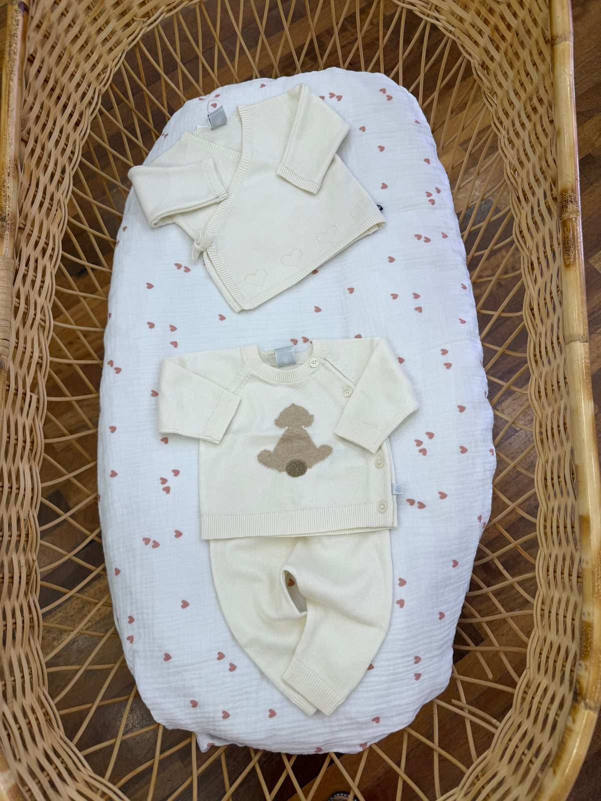 Coordinato Petit Bateau in lana panna