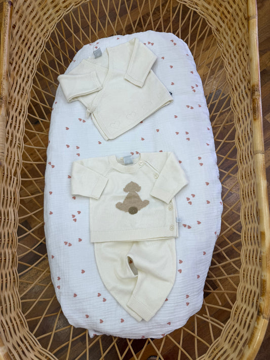 Coordinato Petit Bateau in lana panna