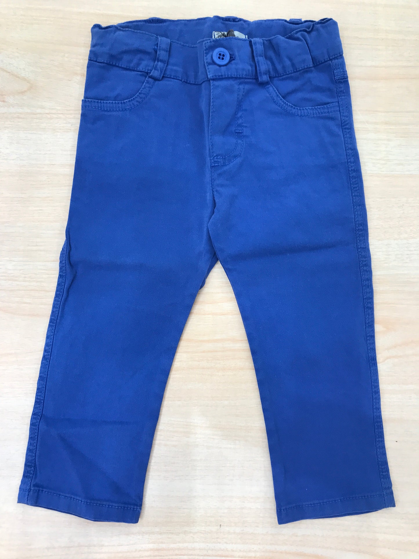 Pantalone Jo Milano in cotone bluette con tasche