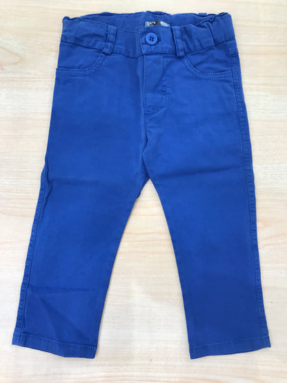 Pantalone Jo Milano in cotone bluette con tasche