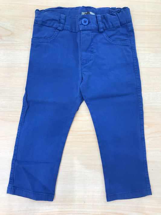 Pantalone Jo Milano in cotone bluette con tasche