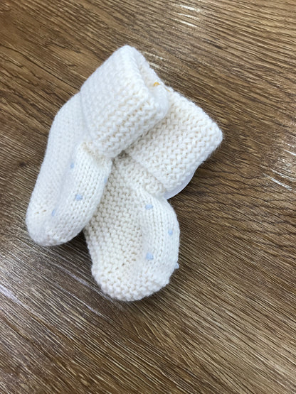 Babbucce Fofettes panna con lavorazione di punto smock sul davanti