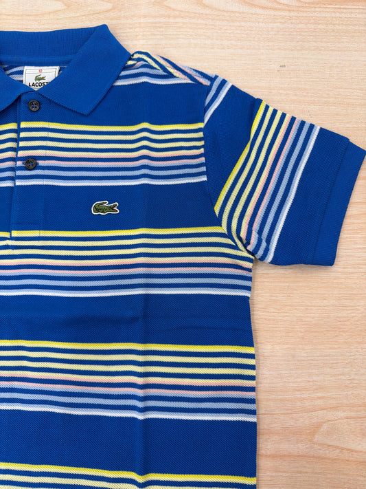 Polo Lacoste in cotone mezza manica con bottoncini e logo ricamato lateralmente unisex