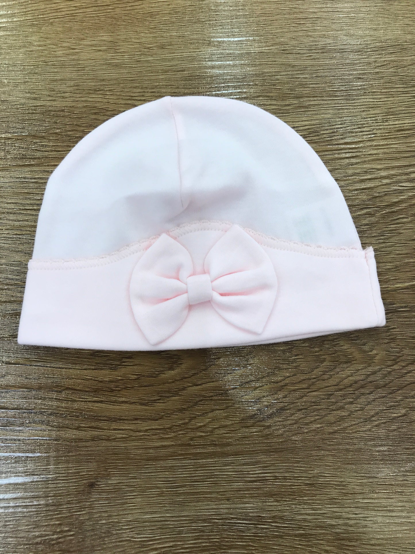 Coordinato Sofija in caldo cotone rosa con piccoli orsetti e fiocchetti