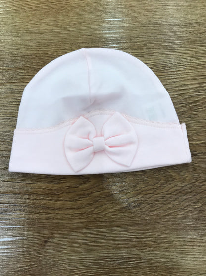 Coordinato Sofija in caldo cotone rosa con piccoli orsetti e fiocchetti