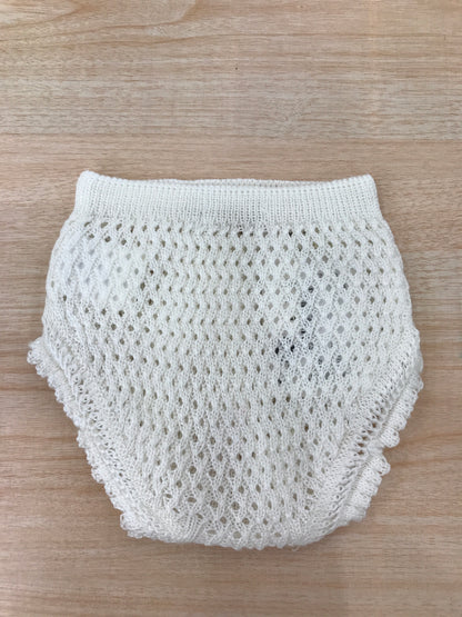 Culotte PCS in filo bucherellata e smerlata dal tono panna