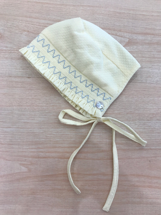 Cuffia Paz Rodriguez in cotone con lavorazione di punto smock