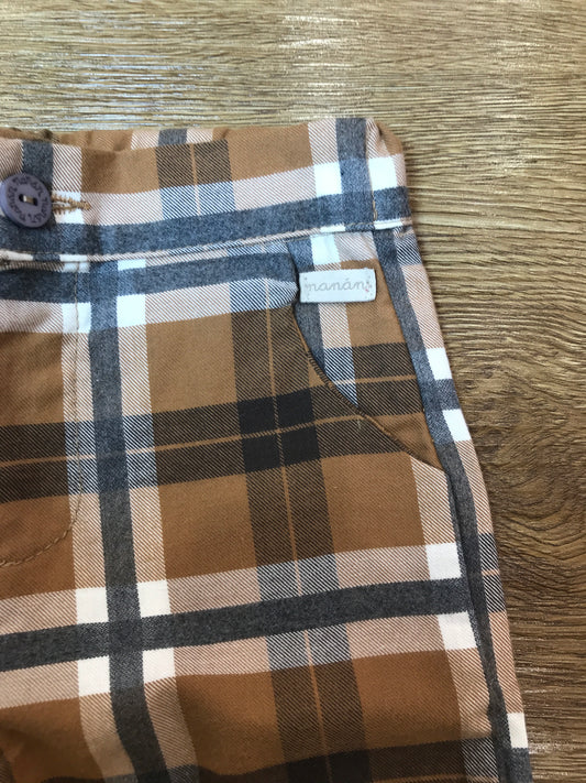 Pantalone Nanan scozzese nei toni del beige