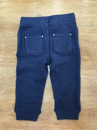 Tuta Maperò due pezzi blu scuro con righe beige