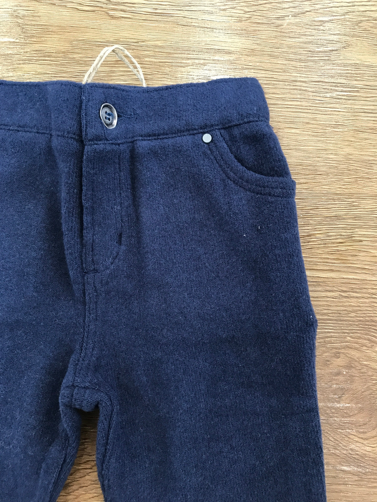 Tuta Maperò due pezzi blu scuro con righe beige