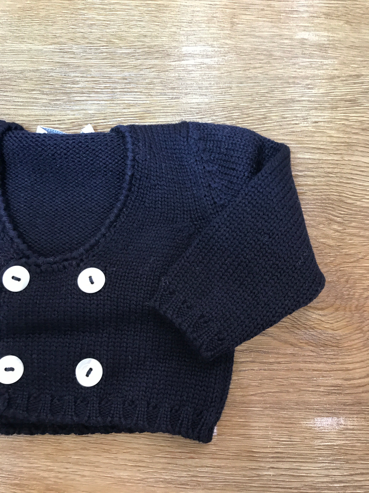 Cardigan Colibrì in lana doppio petto con piccoli bottoncini