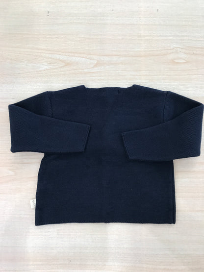 Cardigan PCS in filo blu scuro con piccoli bottoncini