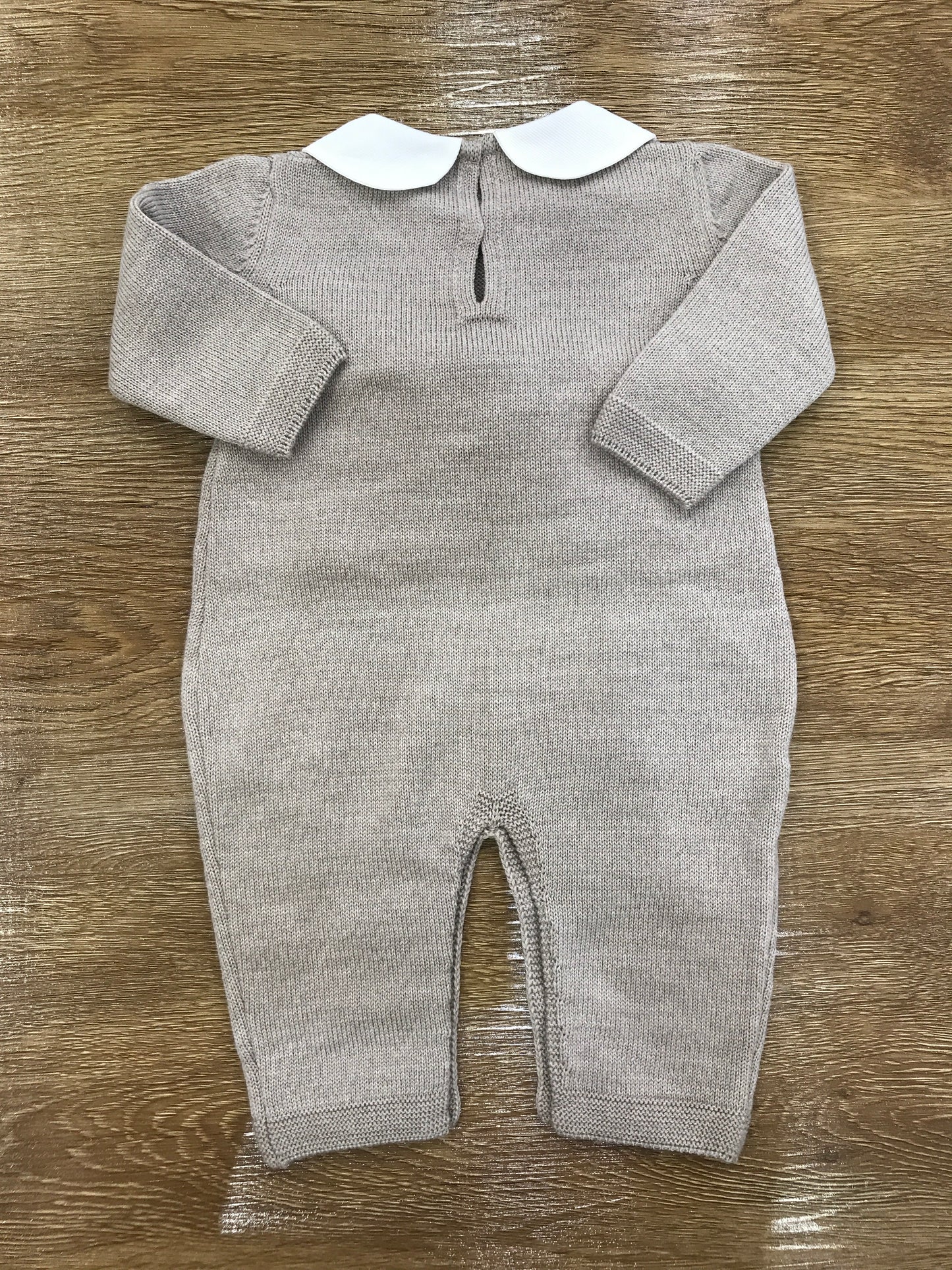 Tutina Baby Lord in lana intera con fiocco in velluto verde