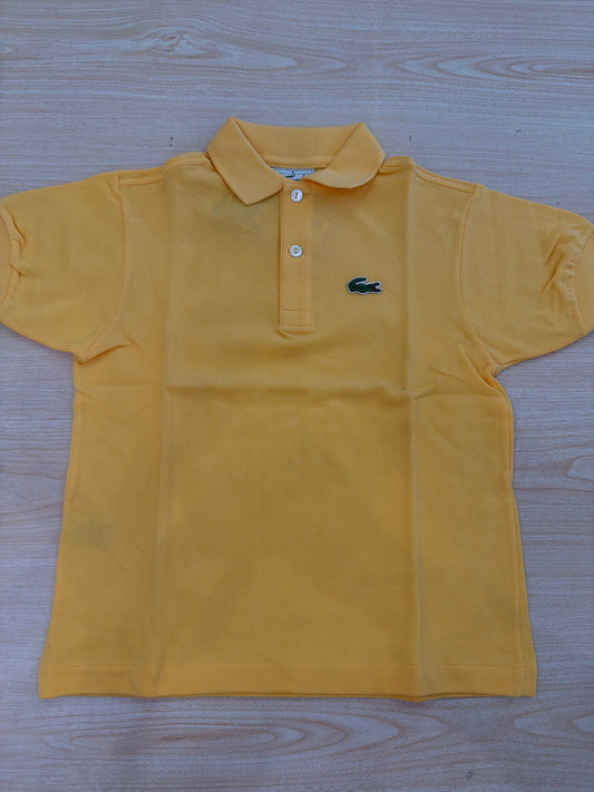 Polo Lacoste in cotone mezza manica con bottoncini e logo ricamato lateralmente unisex