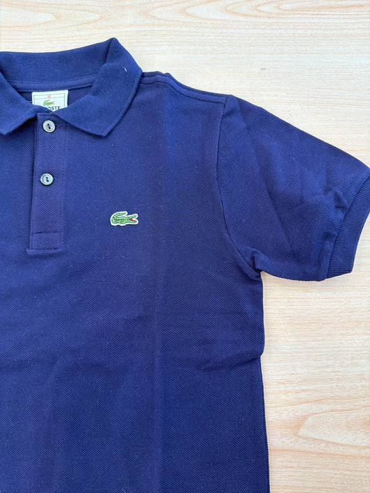 Polo Lacoste in cotone mezza manica con bottoncini e logo ricamato lateralmente unisex