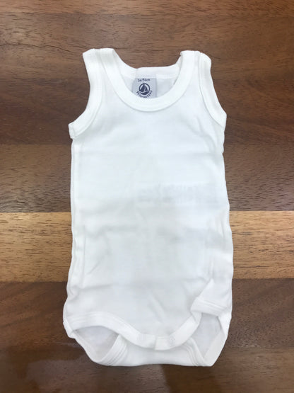 Body Petit Bateau coppia a spalla larga bianco di cotone