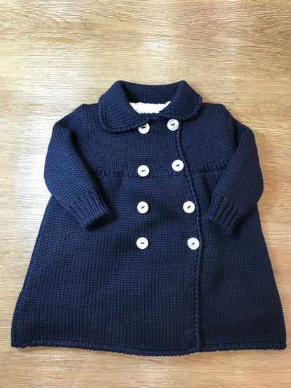 Cappotto Colibrì in lana foderato con piccoli bottoncini doppiopetto