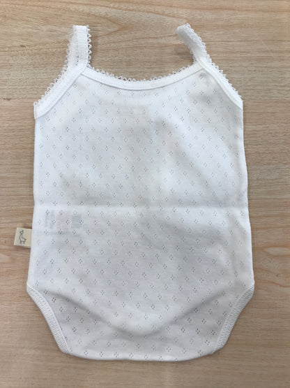 Body spallina stretta smerlata bianco