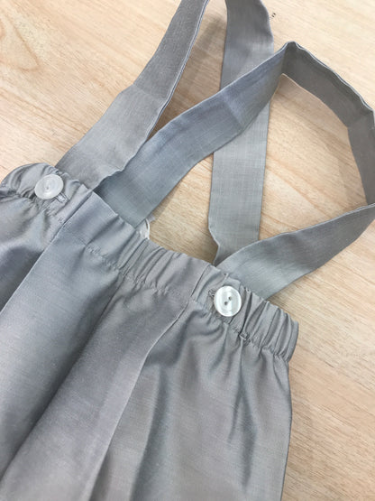 Pantalone Colibrì in saten con bretelle e polsini alle caviglie
