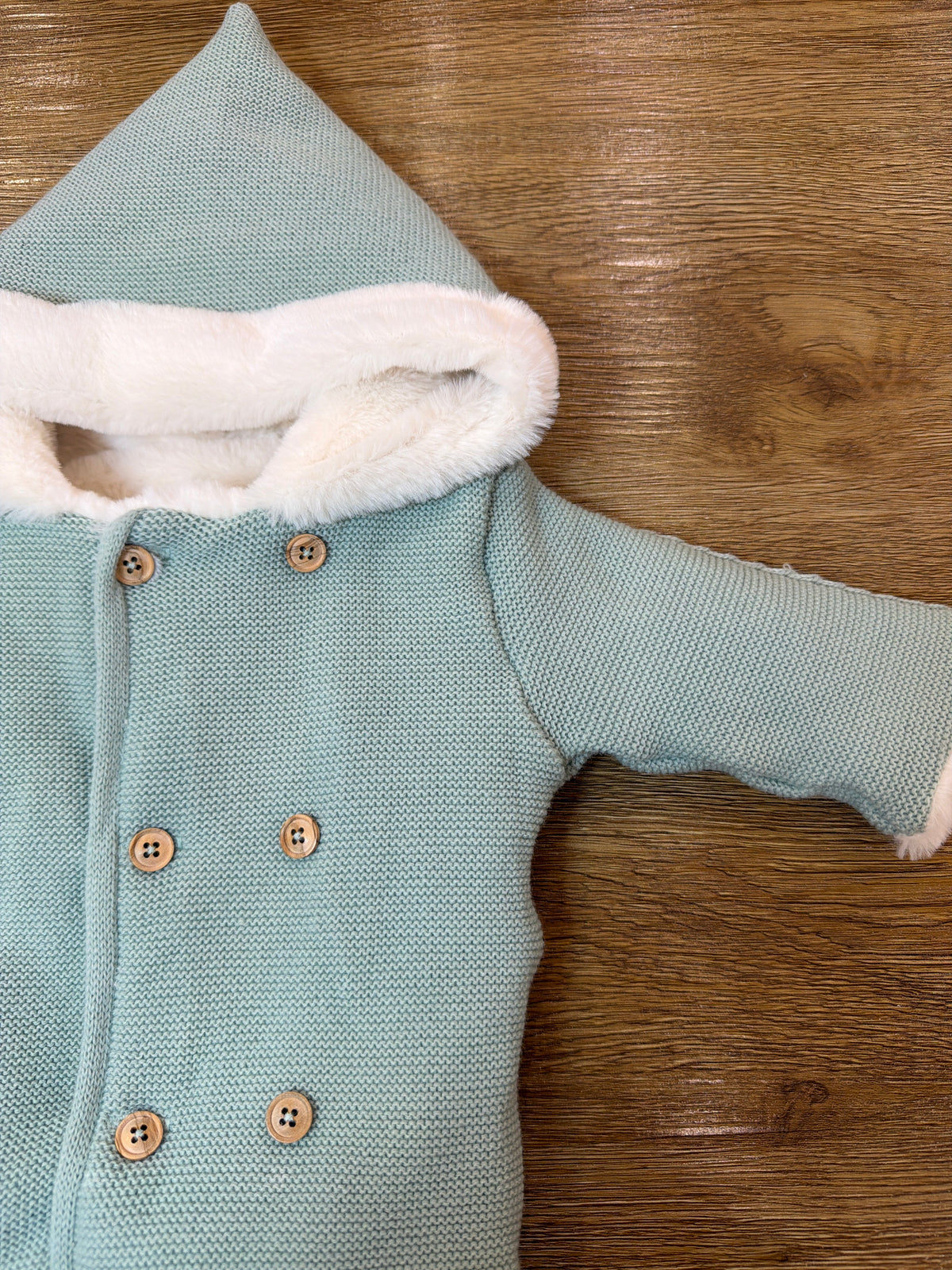 Eskimo PCS intero con cappuccio con pelliccia interna piccoli bottoncini e piedini
