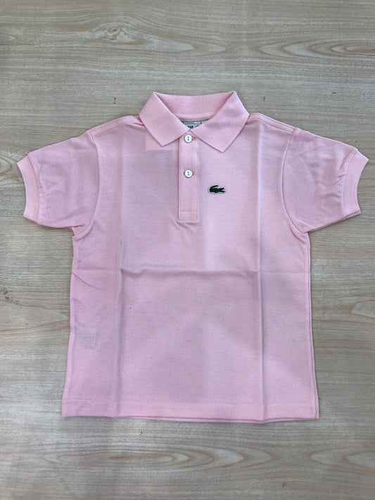Polo Lacoste in cotone mezza manica con bottoncini e logo ricamato lateralmente unisex