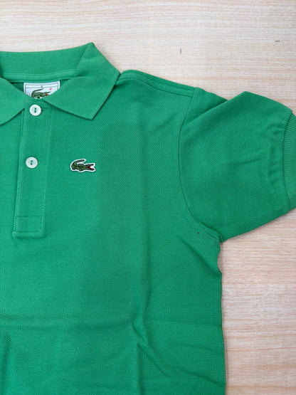 Polo Lacoste in cotone mezza manica con bottoncini e logo ricamato lateralmente unisex