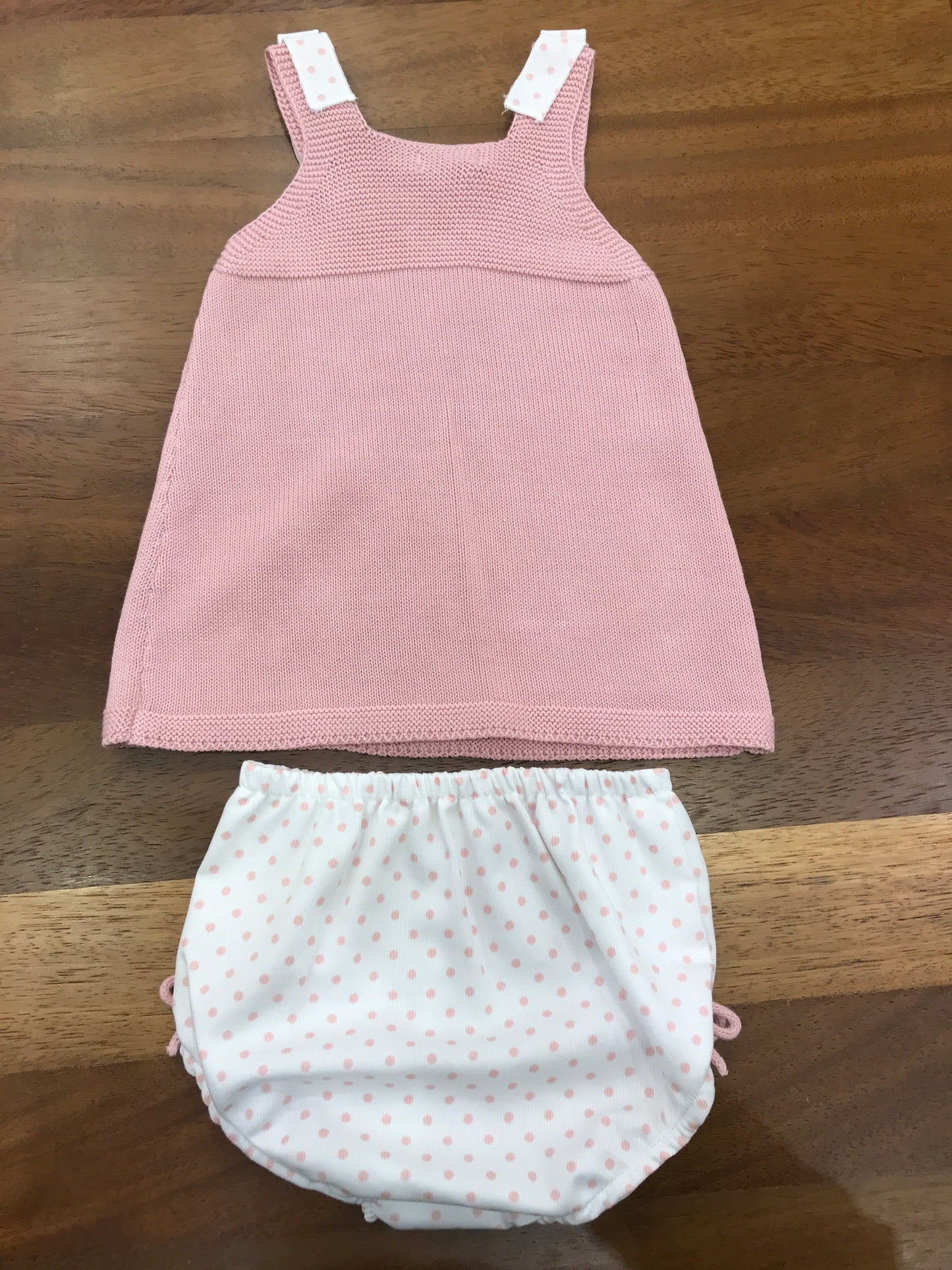 Completo PCS in filo abitino con spalline con culotte con pois