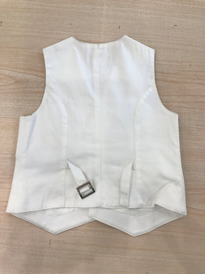 Gilet Les Copains bianco con tasche e bottoncini blu