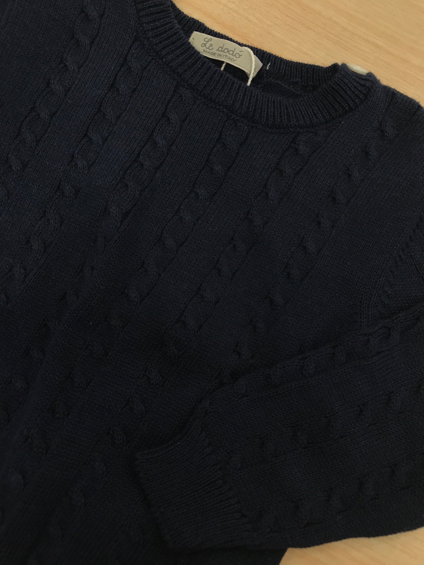 Maglione Le Dodò in filo manica lunga con lavorazione di trecce