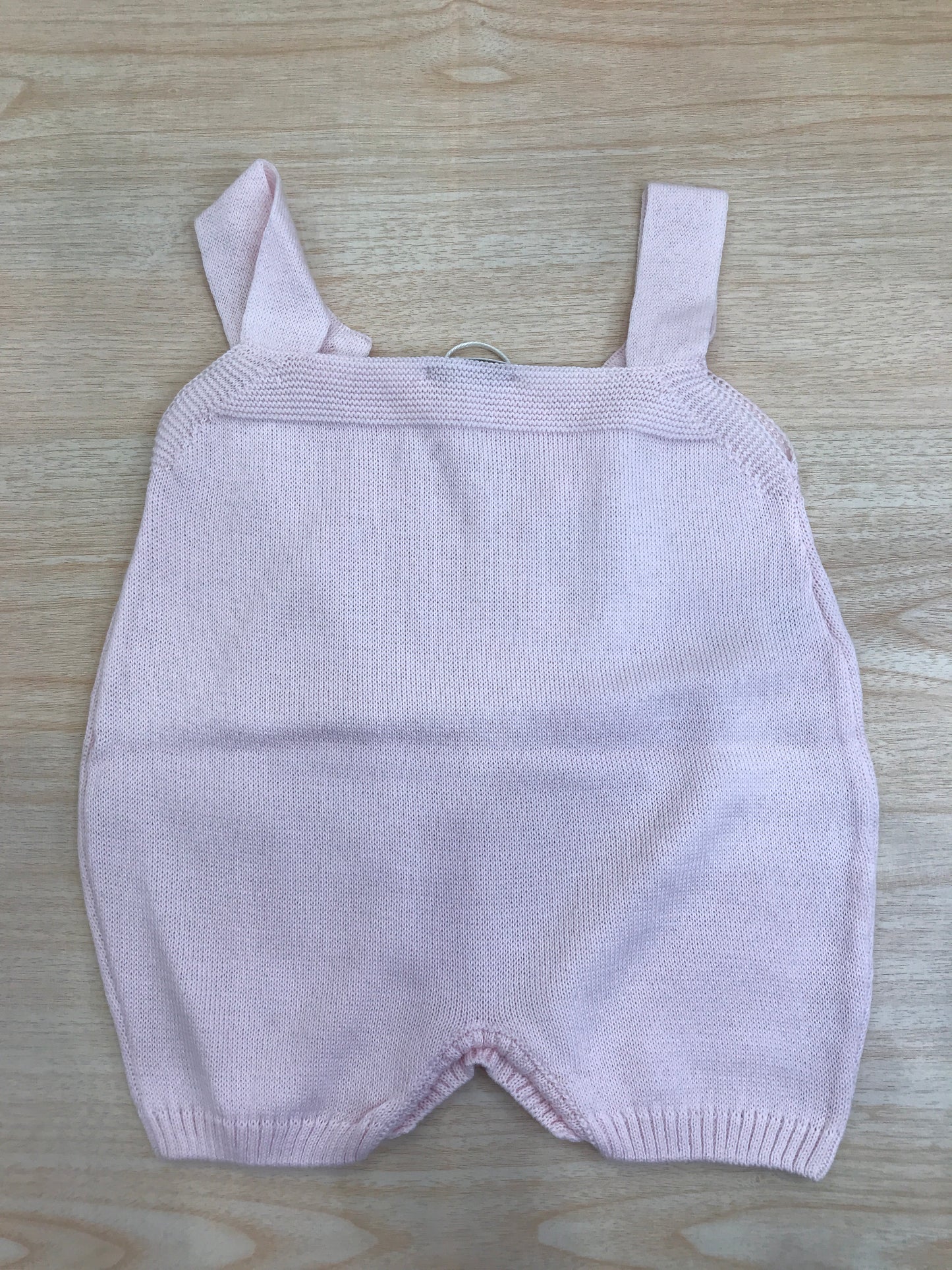 Salopette Baby Lord in filo rosa con bretelle con bottoncini