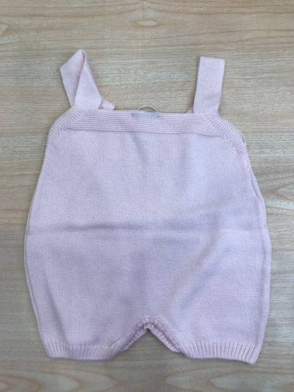 Salopette Baby Lord in filo rosa con bretelle con bottoncini