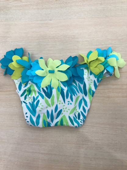 Costume Al Agua Patos a fiori con fiori in rilievo sul retro in diverse tonalità