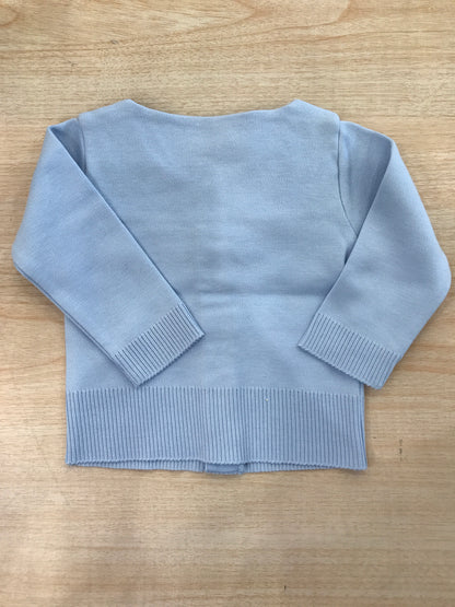 Cardigan Laranjinha in cotone con bottoncini e rigato in basso