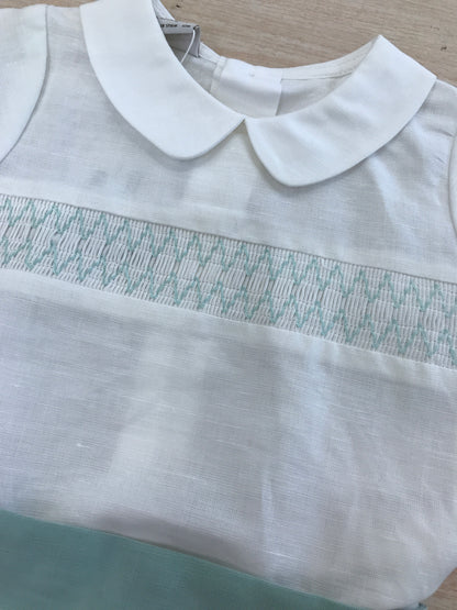 Completo Paz Rodriguez duepezzi camicia mezza manica con lavorazione sul petto con bermuda con smerlo