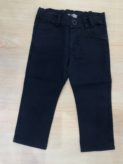 Pantalone Jo Milano blu scuro con elastico in vita