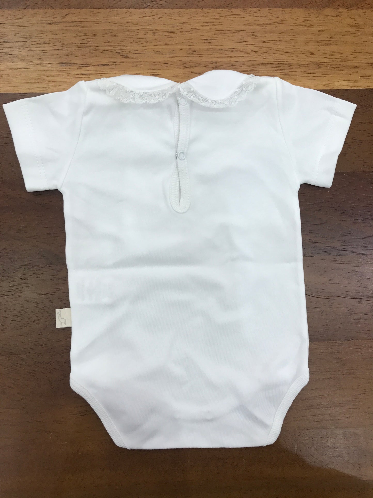 Body Baby Gi in cotone mezza manica collo tondo con valancienne al bordo