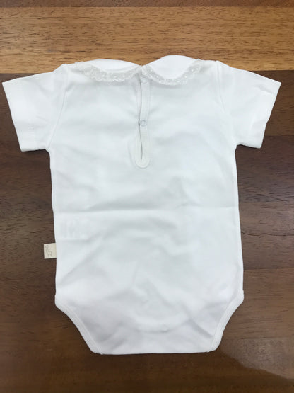Body Baby Gi in cotone mezza manica collo tondo con valancienne al bordo